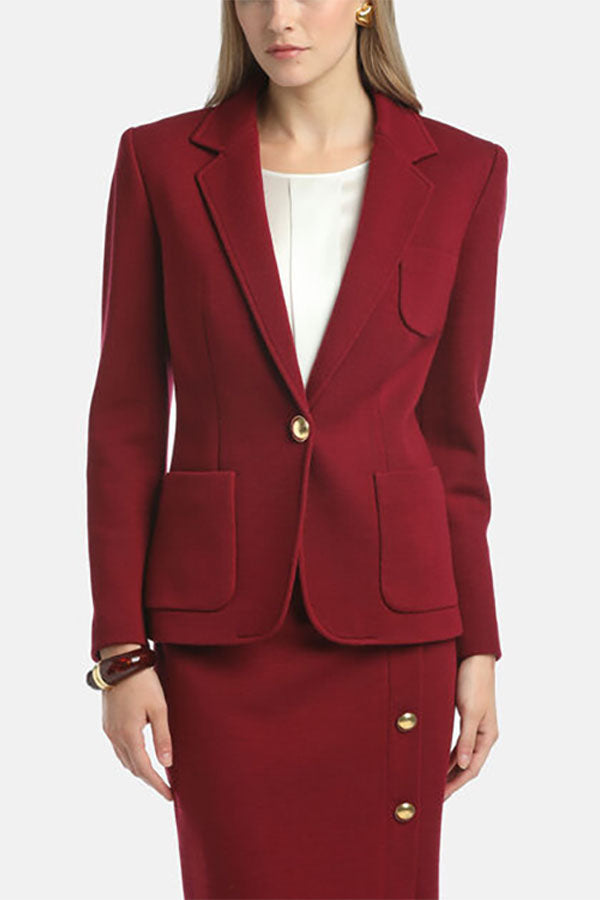 MALVEZZA RED WOOL BLAZER