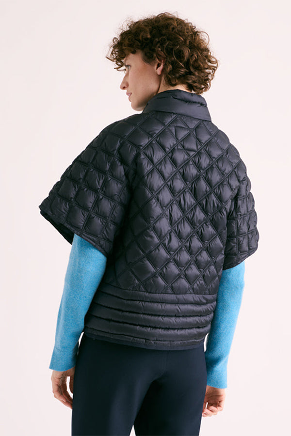 MAMBO88 PONCHO CUT SHORT DOWN JACKET