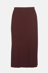 MANDELICA RED WOOL MIDI SKIRT