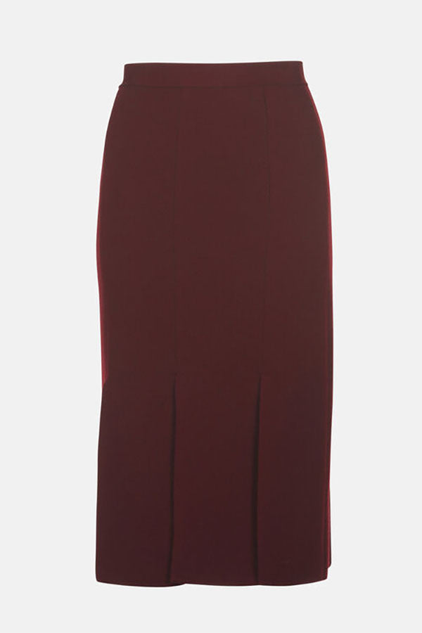 MANDELICA RED WOOL MIDI SKIRT