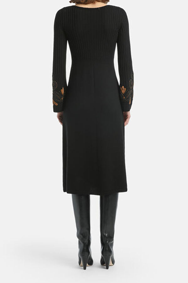 MANILIA EMBROIDERED MIDI DRESS