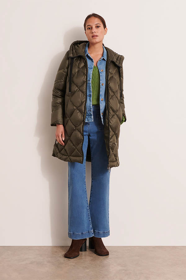 MAQUIS MID-LENGTH HOODED DOWN JACKET