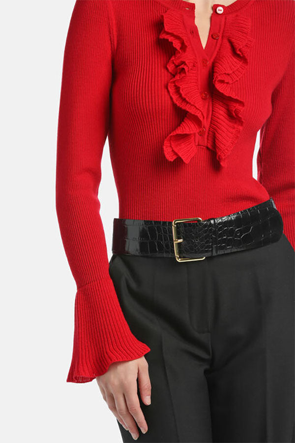 MARGARITA RUFFLED PULLOVER