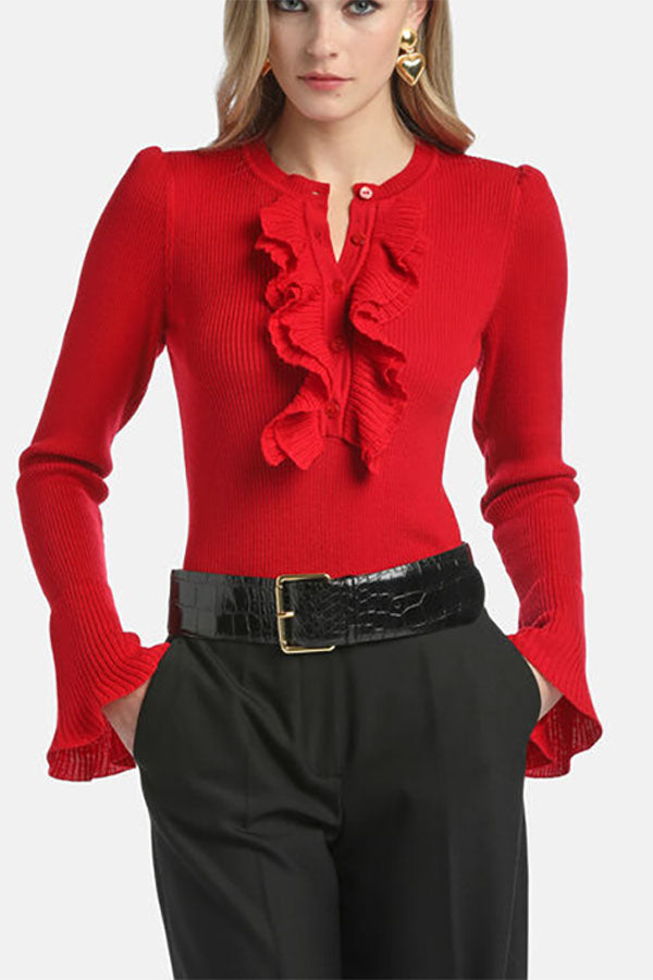 MARGARITA RUFFLED PULLOVER