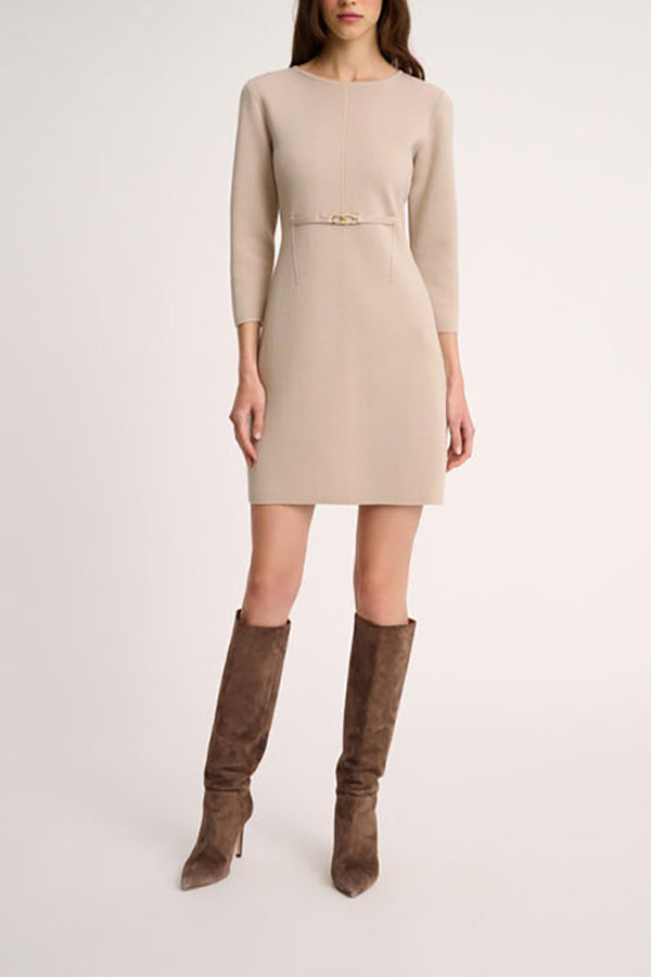 MARINELLA BEIGE KNIT DRESS