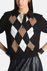 MARIUS BLACK SHORT SLEEVED POLO