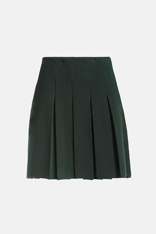 MARSICA GREEN KNIT MINISKIRT