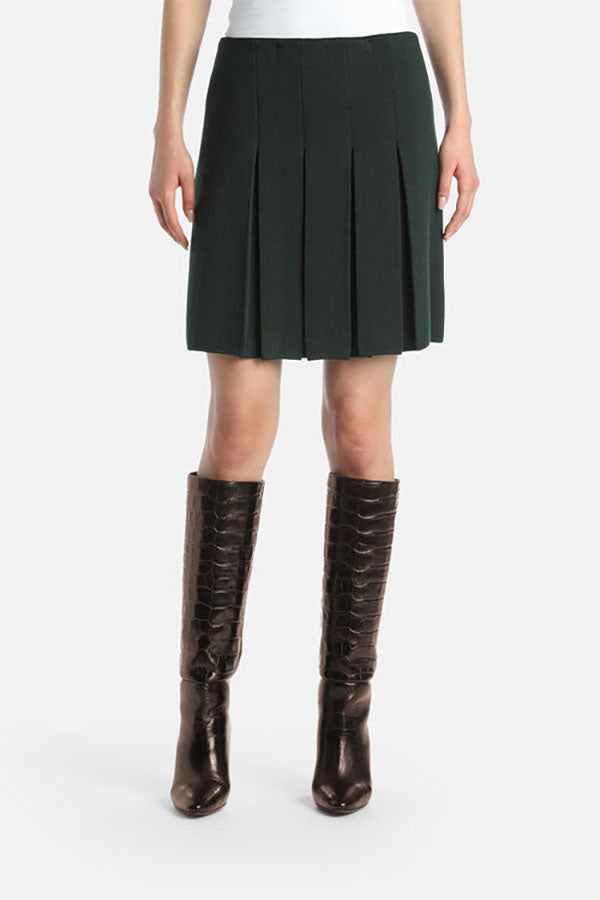 MARSICA GREEN KNIT MINISKIRT