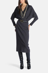 MASCAL ELEGANT KNITTED MIDI DRESS