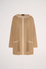 MEGLIO BEIGE EMBROIDERED CAPE