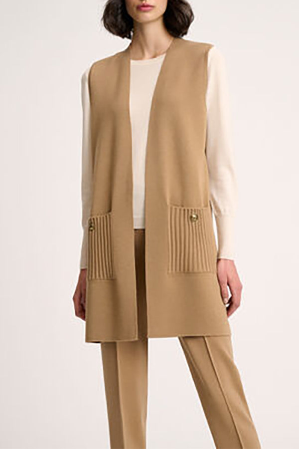 MENNA BEIGE KNIT VEST