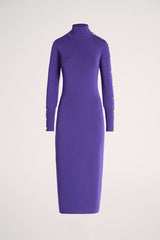 MENTOLATO PURPLE DECORATIVE BUTTONS DRESS