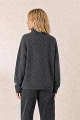 GREY YAK EXTRAFINE MERINO WOOL TURTLENECK SWEATER