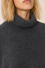 GREY YAK EXTRAFINE MERINO WOOL TURTLENECK SWEATER