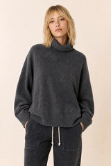 GREY YAK EXTRAFINE MERINO WOOL TURTLENECK SWEATER