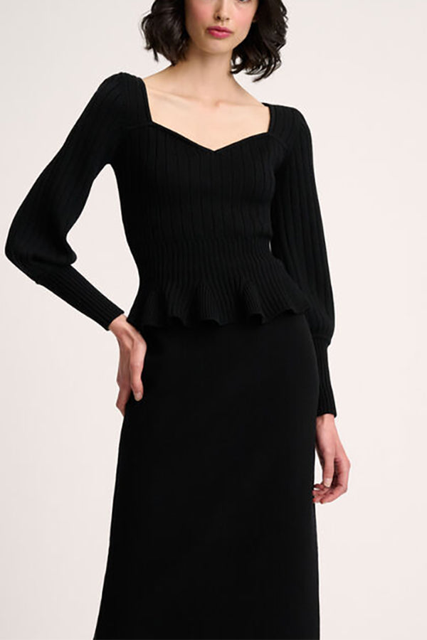 MERLATO HEART-NECK PULLOVER