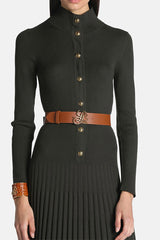 MET PLEATED MIDI DRESS
