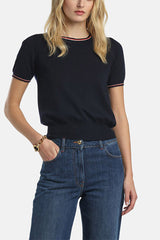 METELLA STOCKINETTE-KNIT WOOL SWEATER