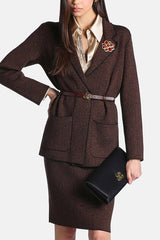 MICOLOGIA BLACK LAPELS KNIT JACKET