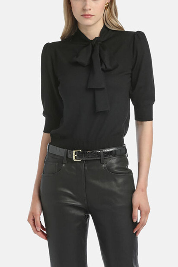 MIMO BLACK BOW SWEATER