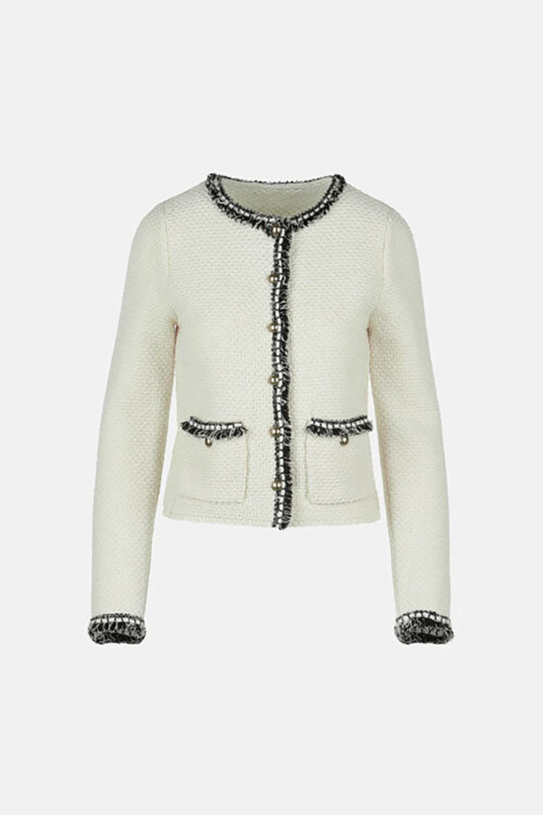 MINESTRA WHITE ELEGANT CARDIGAN