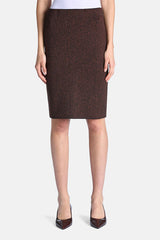 MINIA BLACK WOOL PENCIL SKIRT