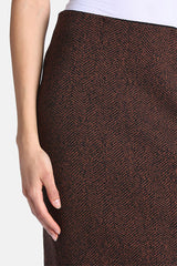 MINIA BLACK WOOL PENCIL SKIRT