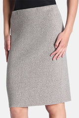 MINIA GREY WOOL PENCIL SKIRT