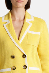 MIRAGLIO YELLOW WOOL MILANO JACKET