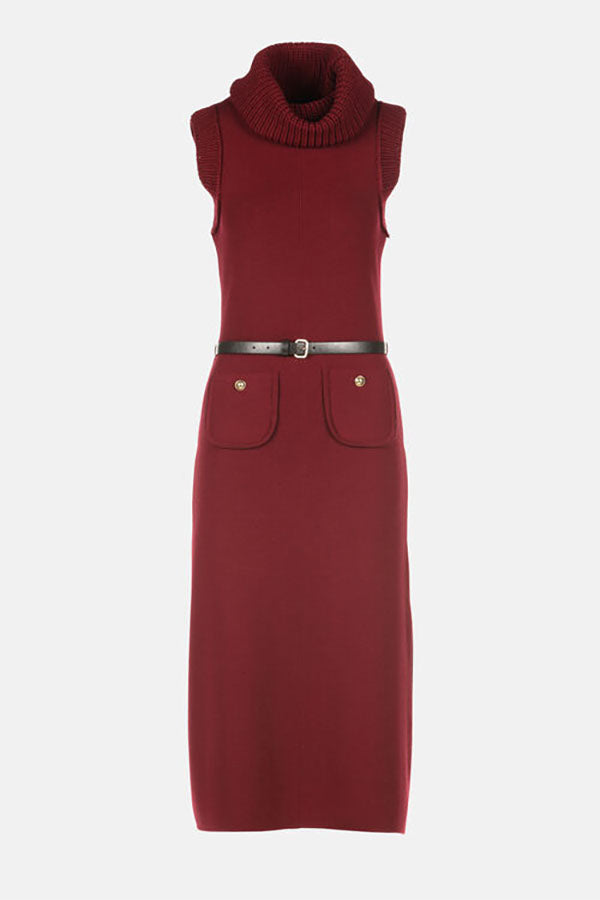 MIRINA RED MIDI DRESS
