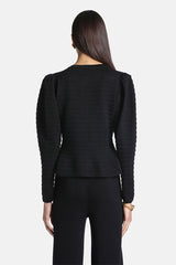 MODICI BLACK HERALDIC BUTTONS STATEMENT CARDIGAN