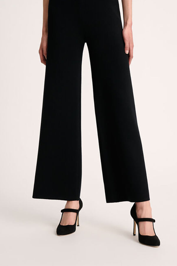 MODINE BLACK KNIT WOOL TROUSERS