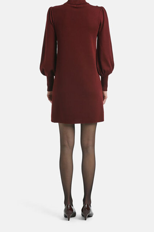 MODUNO BROWN WOOL MINIDRESS