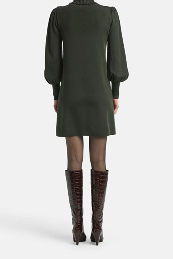 MODUNO GREEN WOOL MINIDRESS