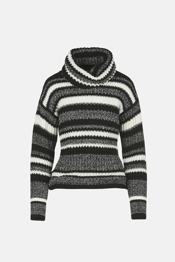 MOSCARDINO STRIPED TURTLENECK