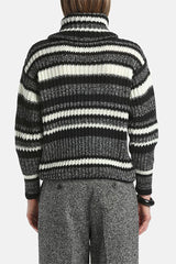 MOSCARDINO STRIPED TURTLENECK