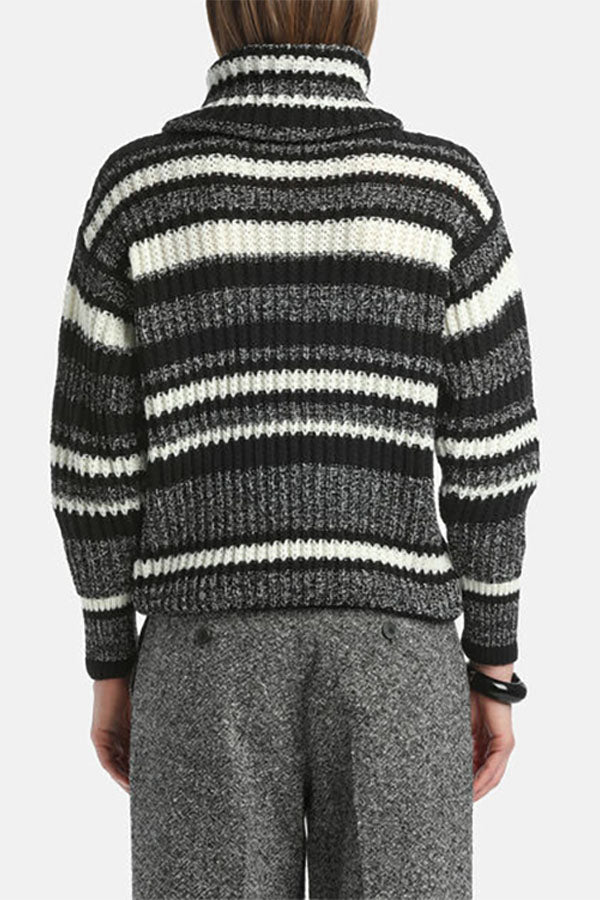 MOSCARDINO STRIPED TURTLENECK