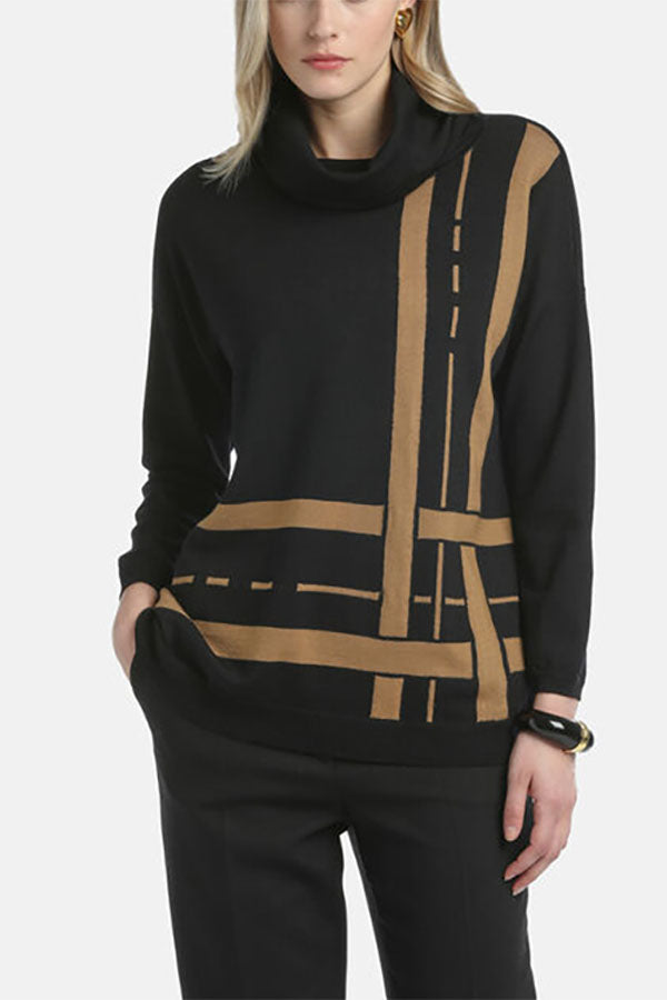 MOTEL JACQUARD TURTLENECK