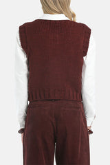 MOTORIA RED KNIT VEST
