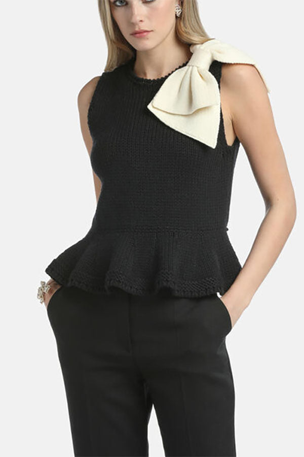 MULINETTA KNIT BOW TOP