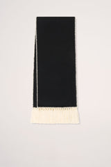 MUSIC BLACK EMBROIDERED SCARF