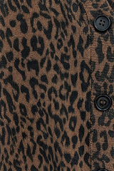 CAMEL LEOPARD PRINT CARDIGAN