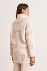 NAOMIA-B JACQUARD KNIT COAT
