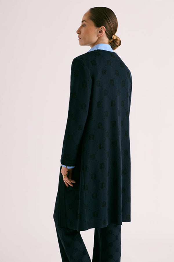 NEF IRIDESCENT JACQUARD KNIT COAT