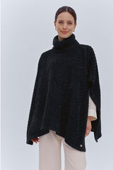 NELSON-N IRIDESCENT TURTLENECK PONCHO