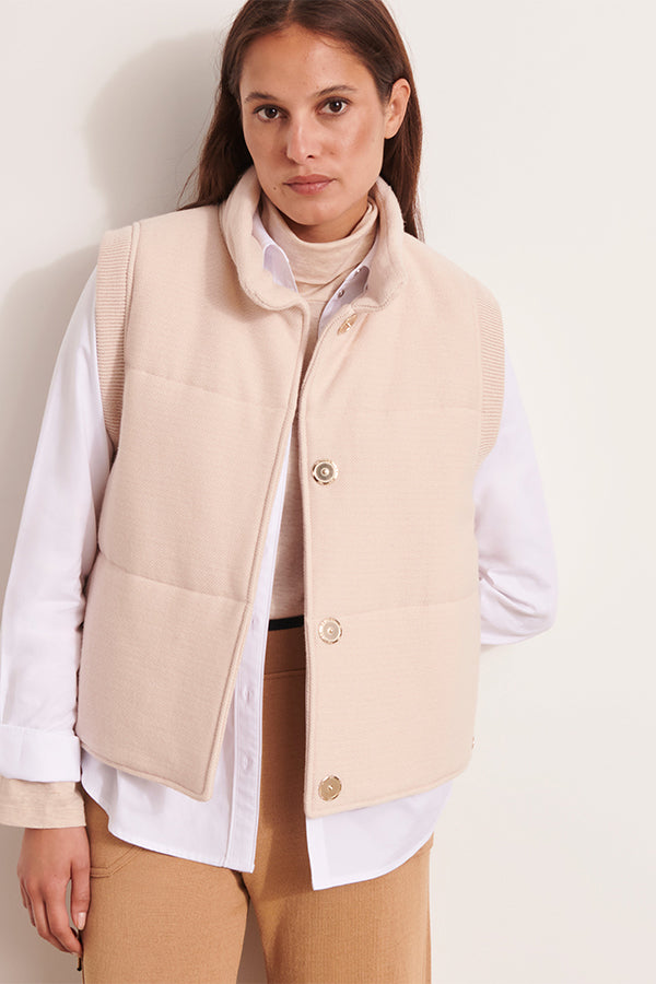 NOE1927-12 QUILTED WOOL VEST