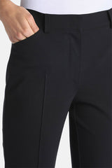 OCTAVIA BLACK PRESSED CREASE SLIM FIT TROUSERS