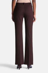 OCTAVIA BROWN PRESSED CREASE SLIM FIT TROUSERS