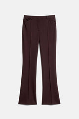 OCTAVIA BROWN PRESSED CREASE SLIM FIT TROUSERS