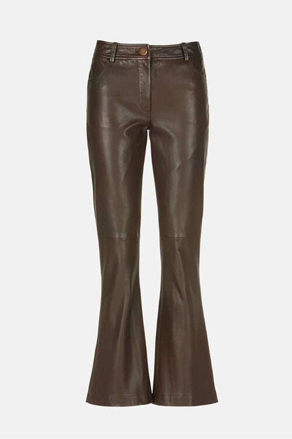 OFIRO FLARED LEATHER TROUSERS